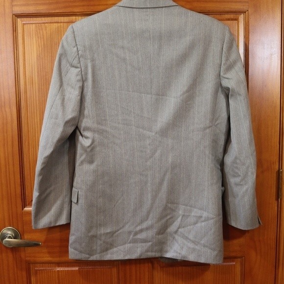 Marzotto Principe Italy Gray Pinstripe Pant Suit Wool Blend Classic Power Suit L - Picture 6 of 16